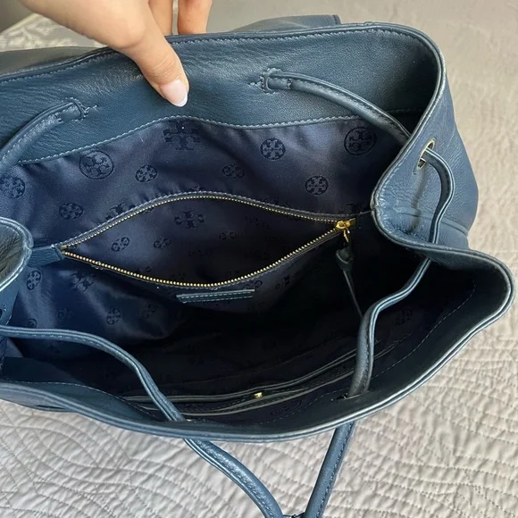 Tory Burch Navy Blue Backpack